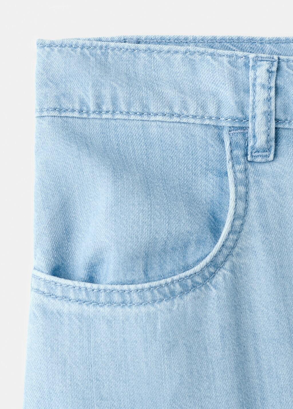 Blue Mid-Rise Palazzo Jeans, Open Blue, large image number 5