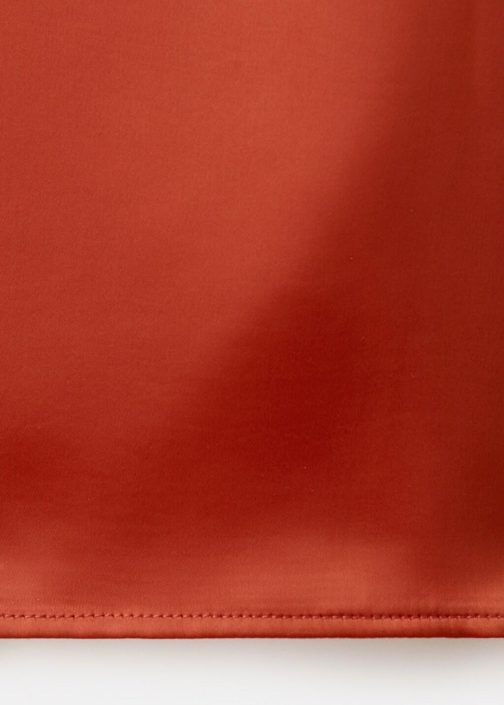 Orange Satin Straight-Fit Trousers, Rust - Copper, large image number 5
