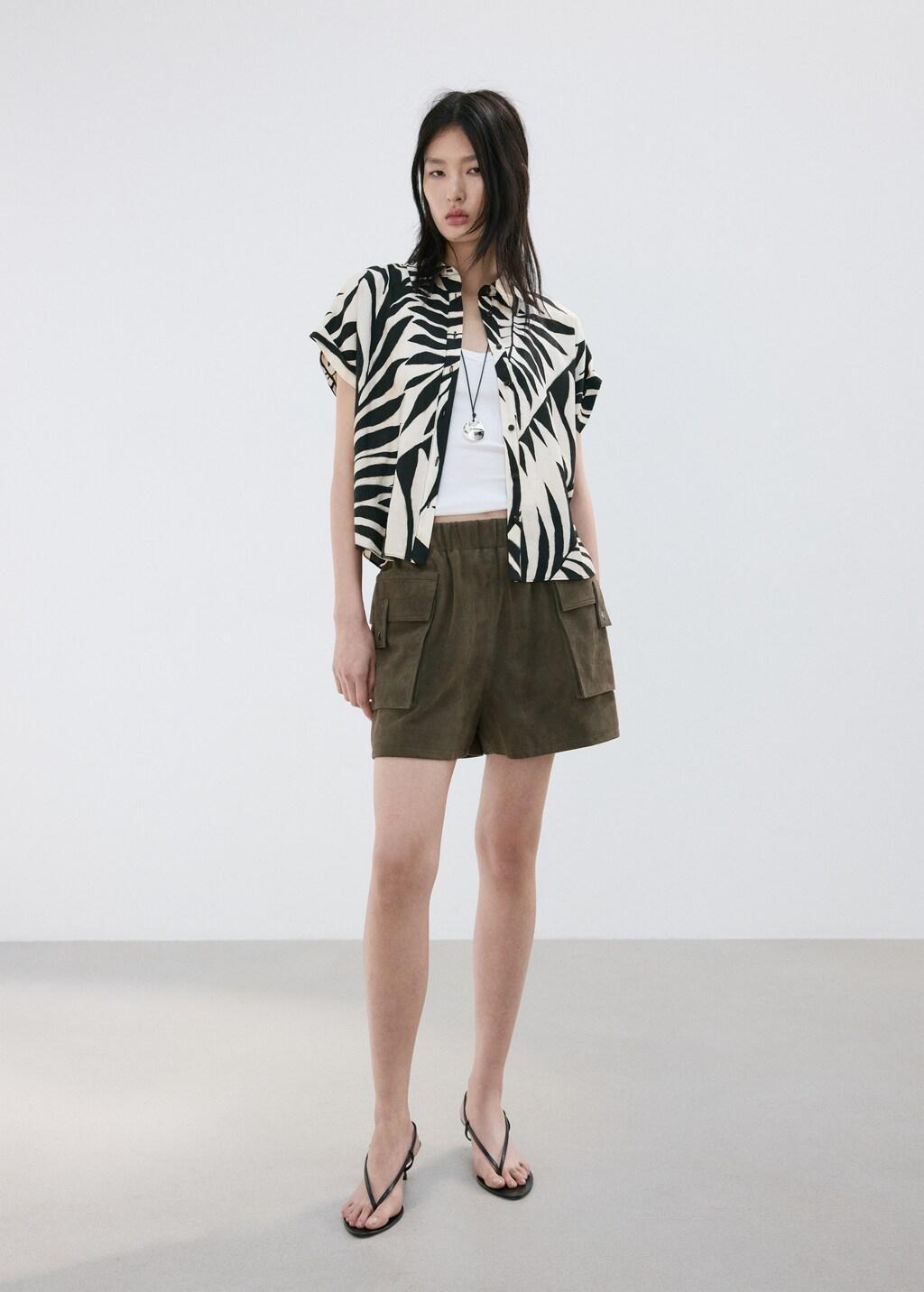 Beige Flowy Printed Shirt, 0201_05, large image number 0