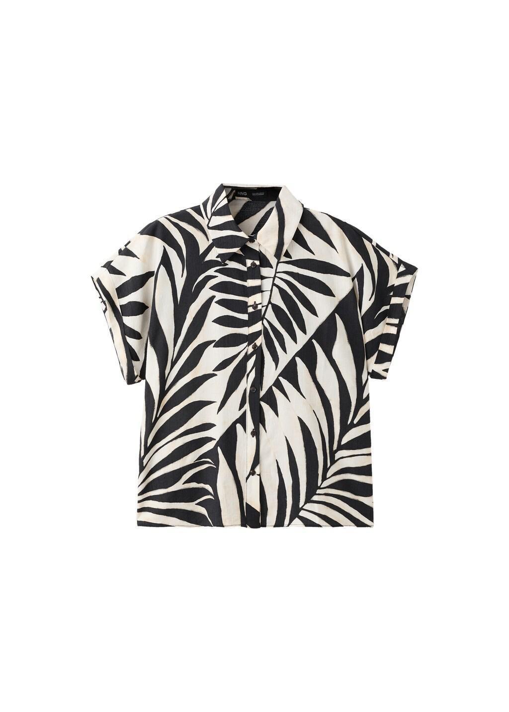 Beige Flowy Printed Shirt, 0201_05, large image number 7