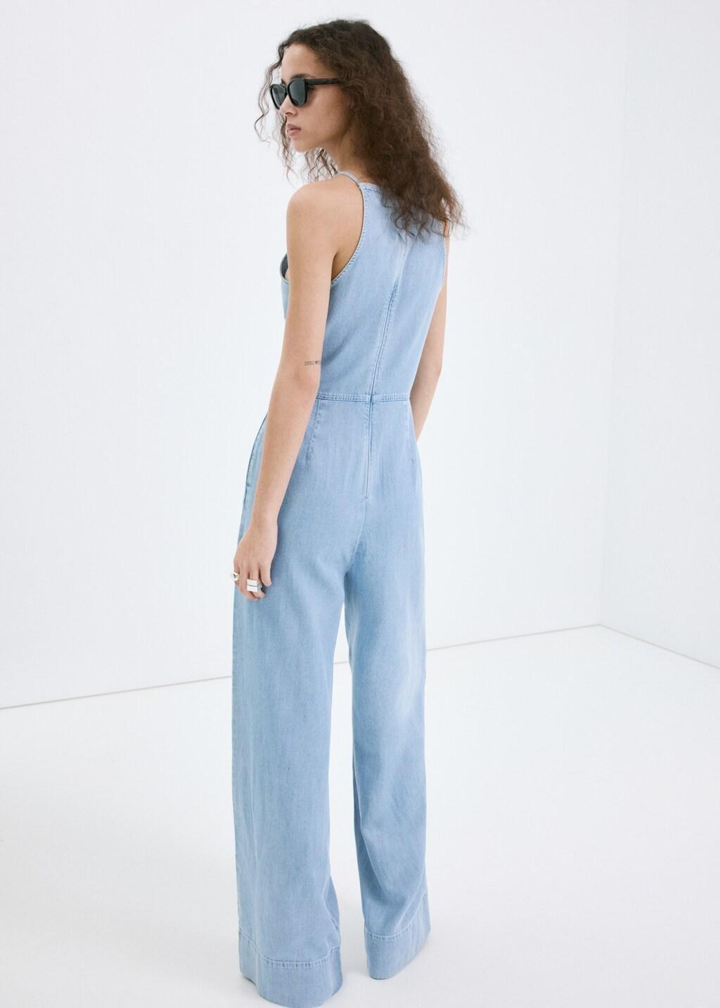 OPEN BLUE Lyocell denim jumpsuit, 0201_TC, medium