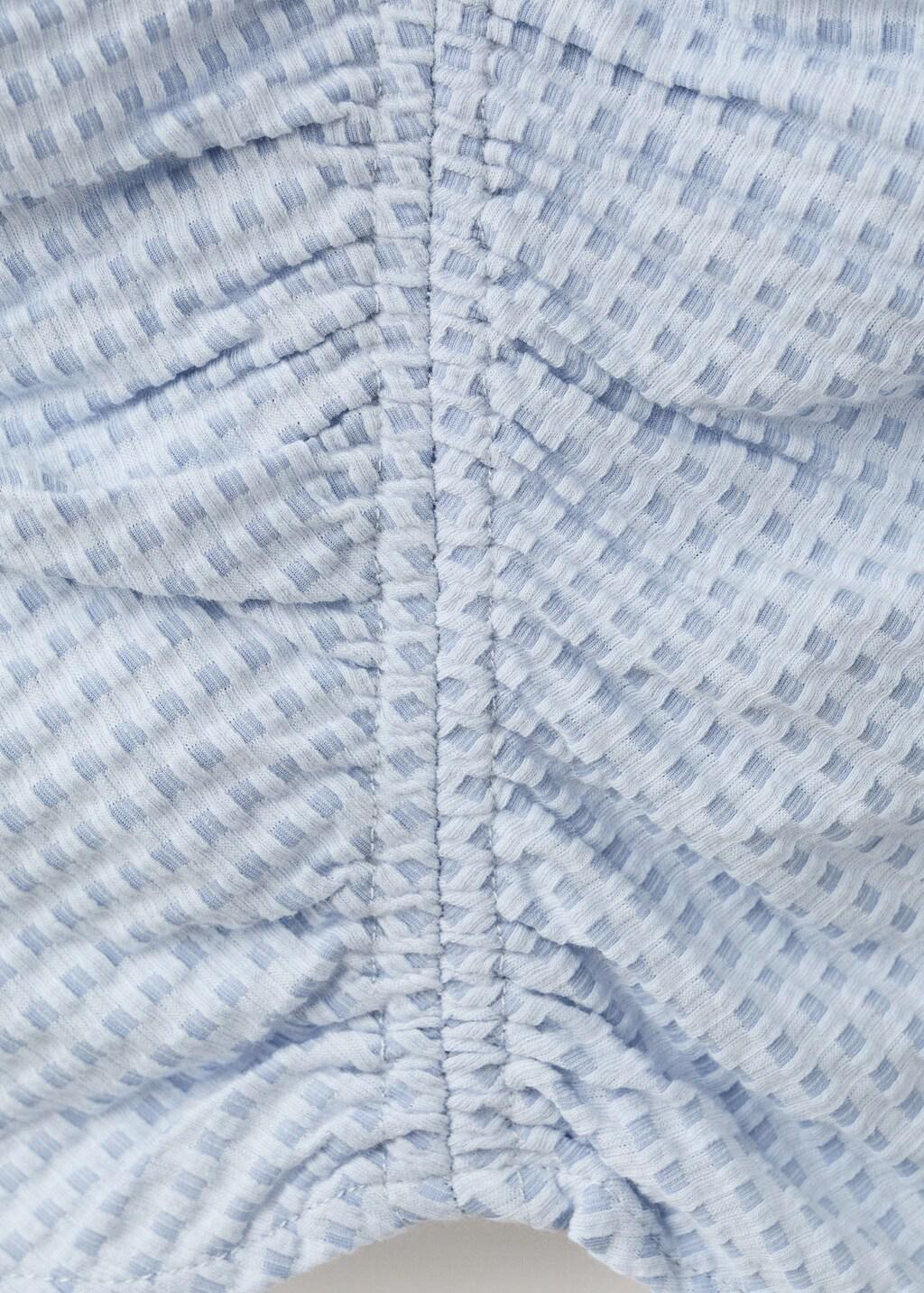 Blue Lt Pastel Ruched Fitted Top, Light-Pastel Blue, large image number 5