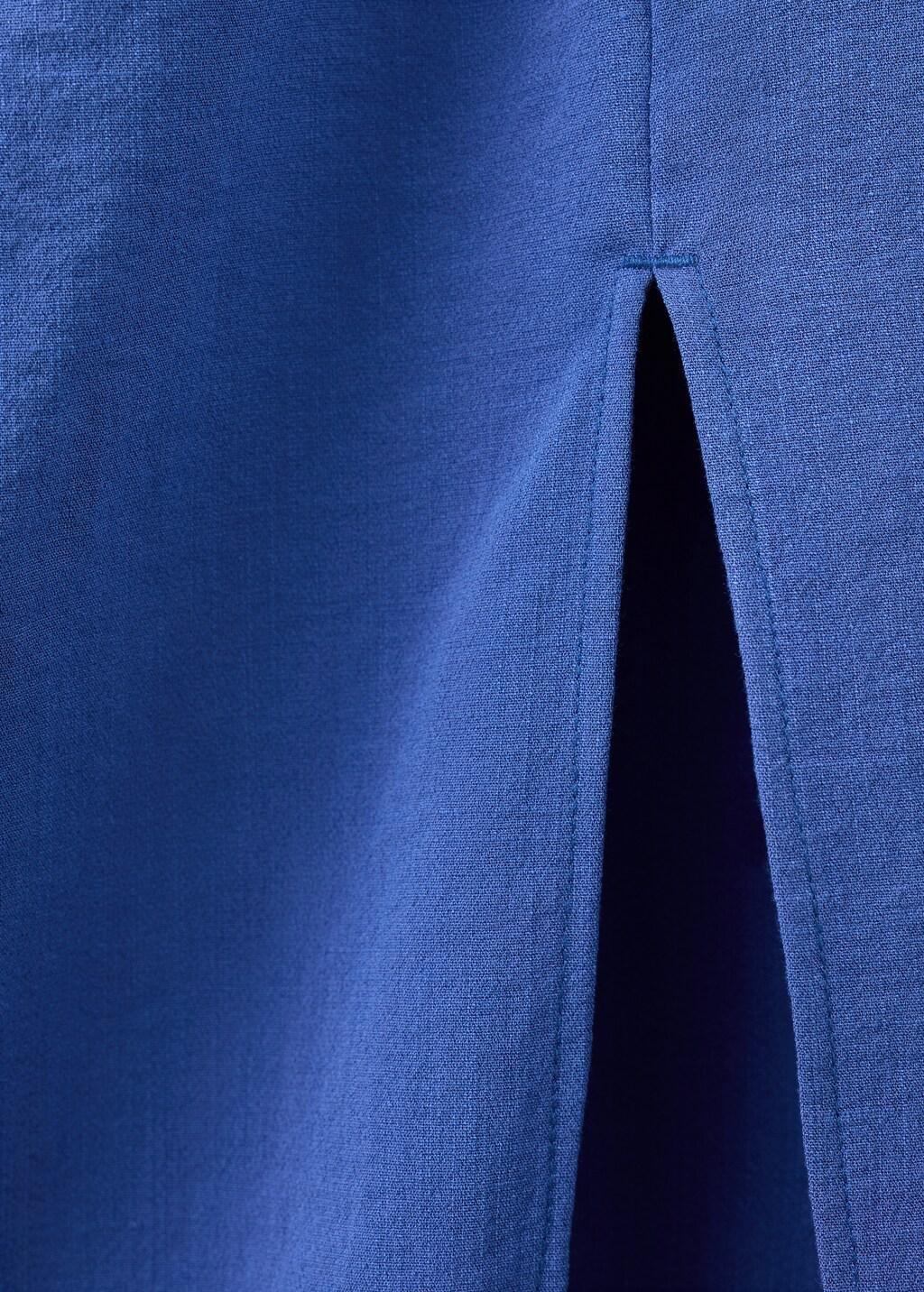 Blue Draped Halter Dress, 0201_52, large image number 5