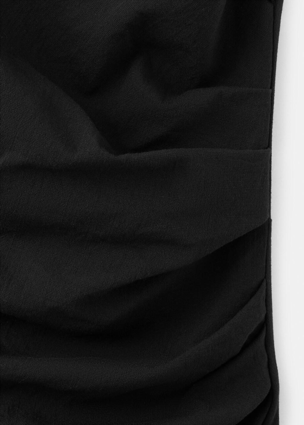 Black Draped Halter Dress, 0201_99, large image number 1