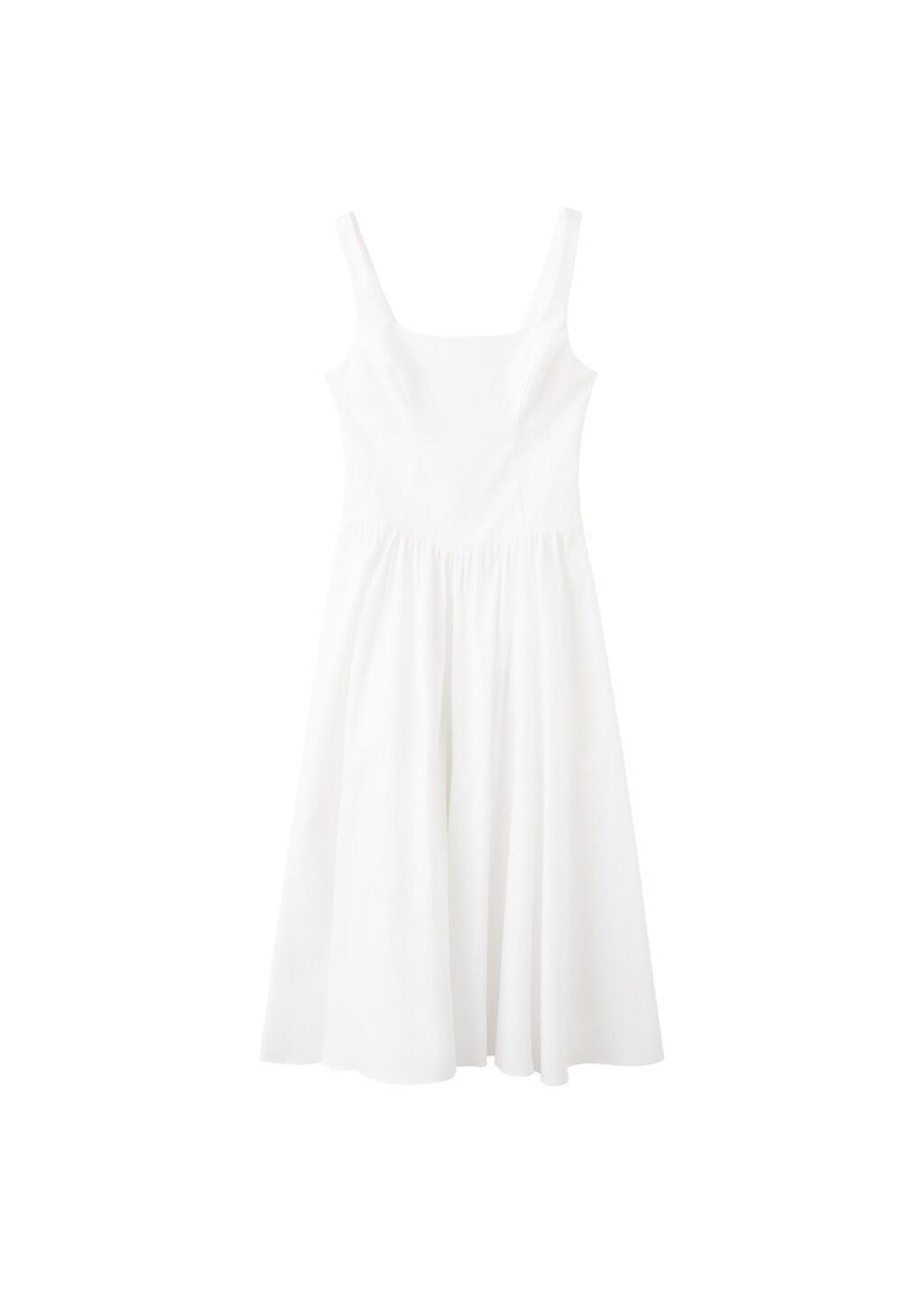 White A-Line Dress With An Open Back, 0201_01, large image number 6