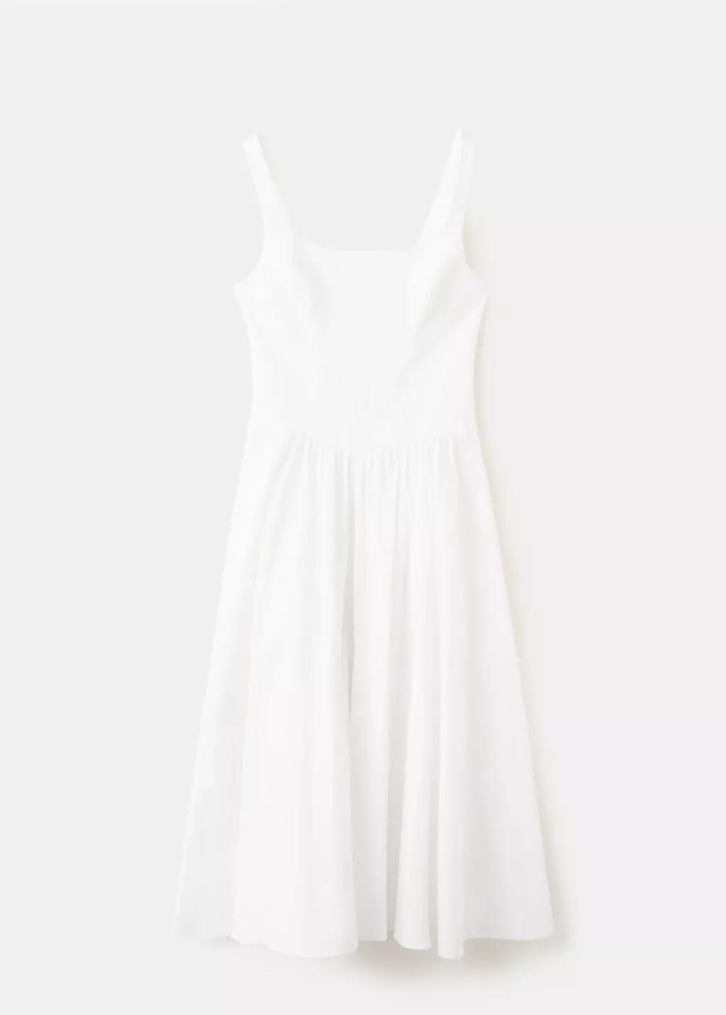 White A-Line Dress With An Open Back, 0201_01, large image number 7