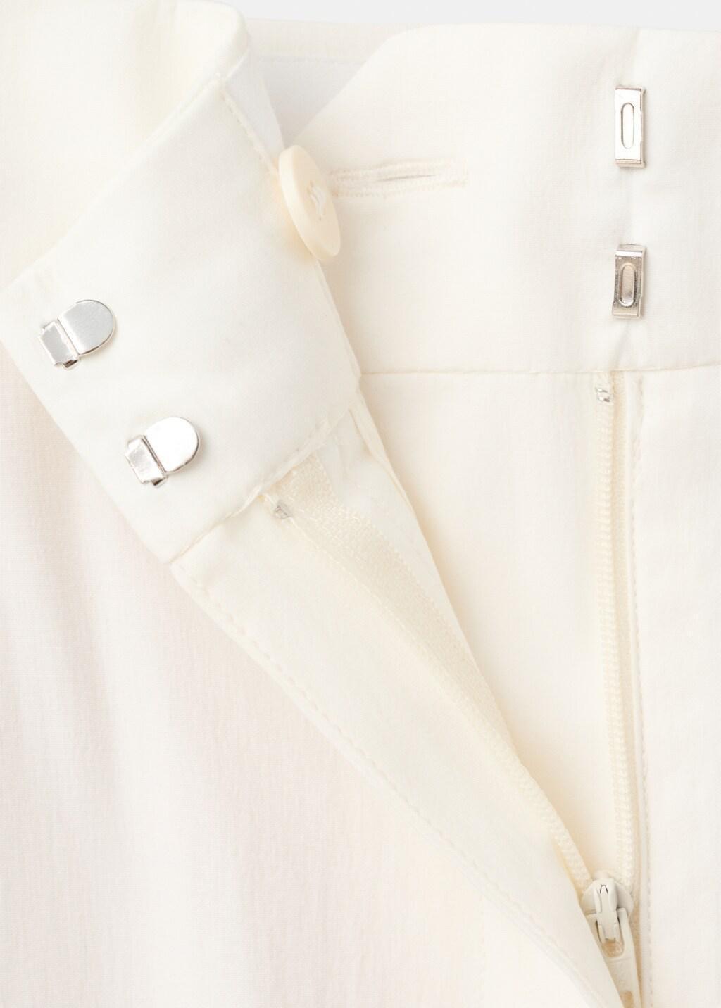 White Straight Mid-Rise Trousers, 0201_01, large image number 1
