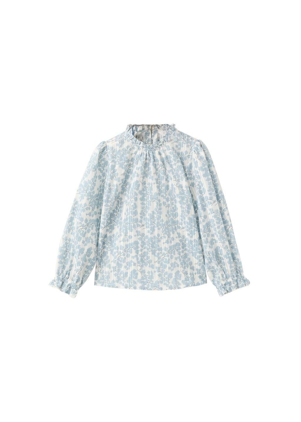 White Floral Print Blouse, Baby Girls, White, large image number 3