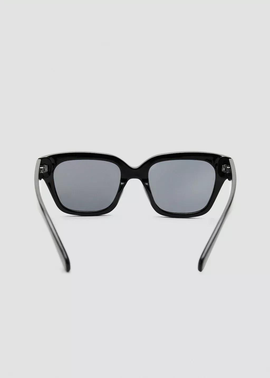Black Squared Frame Sunglasses, Black, large image number 1