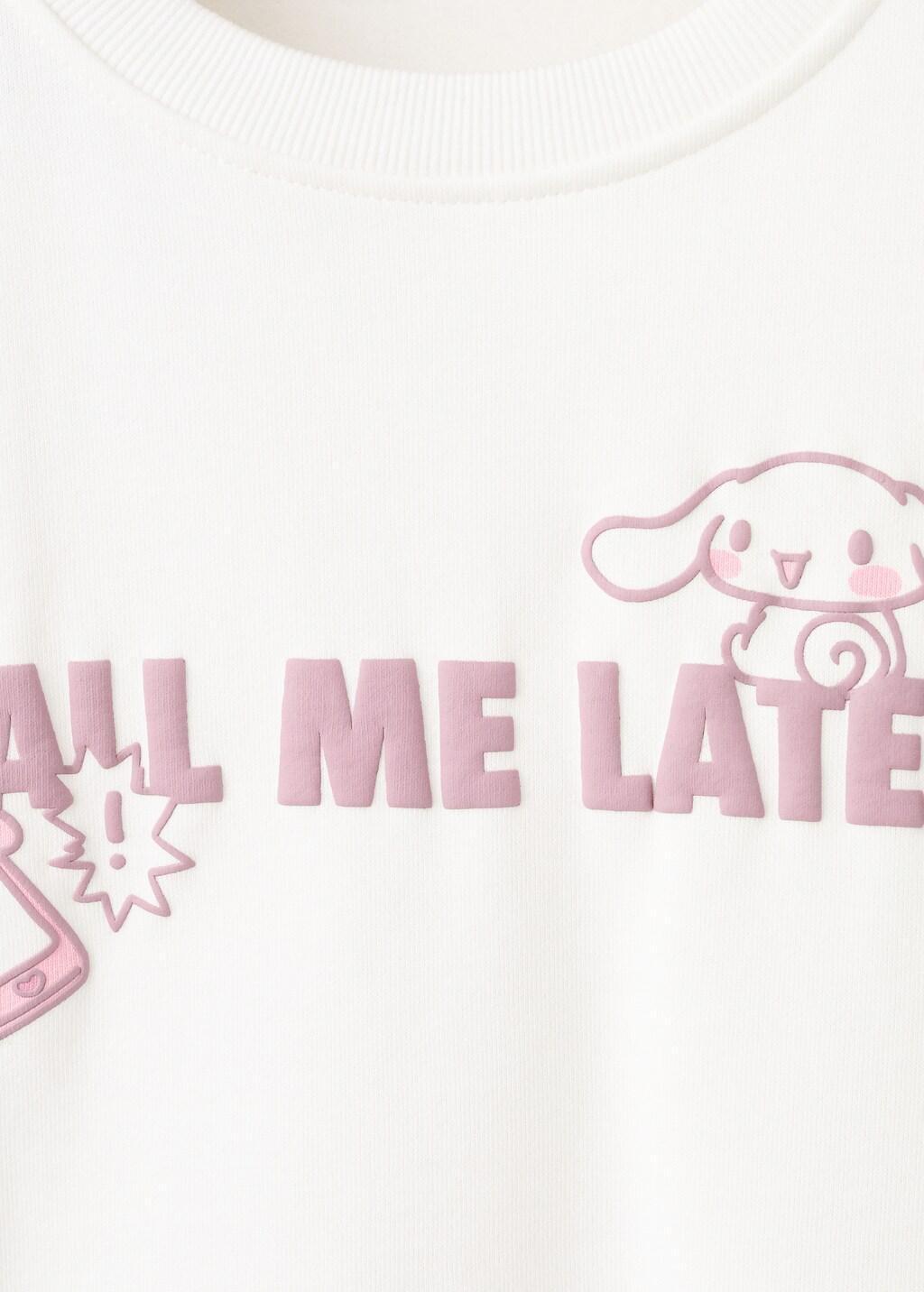 White Hello Kitty Sweatshirt, Kids Girls, Natural White, large image number 1