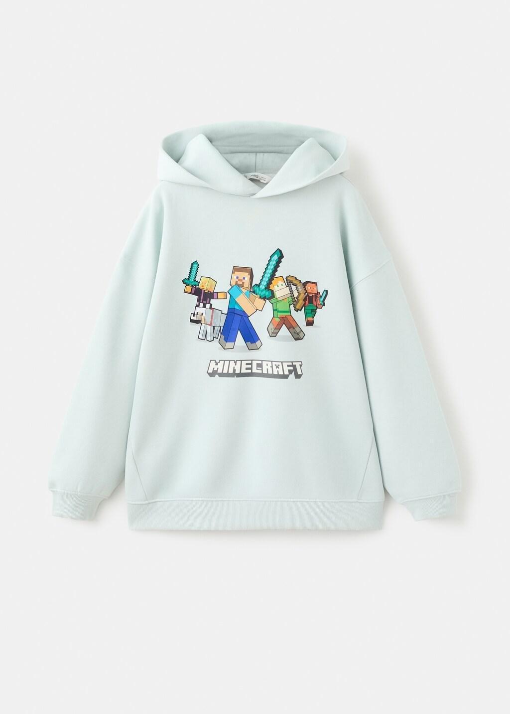 Turquoise Minecraft Sweatshirt, Kids Boys, Turquoise - Aqua, large image number 4