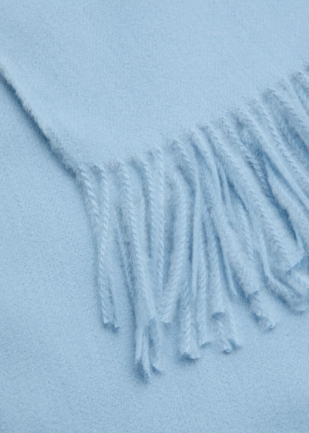 Blue Lt Pastel Fringed Edge Scarf, 0201_50, medium