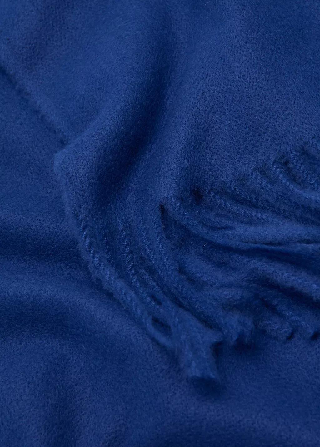 Blue Fringed Edge Scarf, Medium Blue, large image number 0