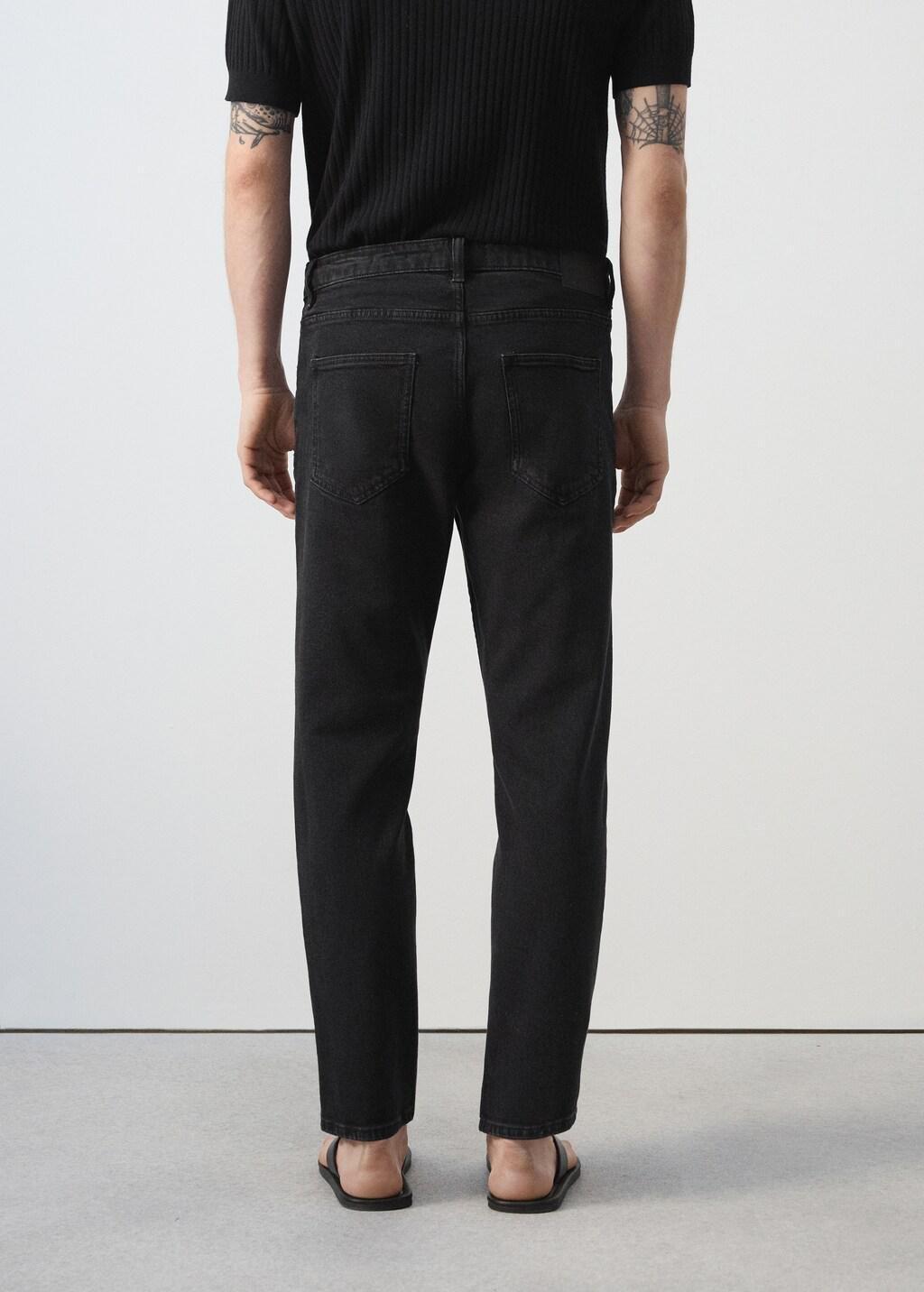 Grey Ben Cropped Tapered-Fit Jeans, Open Grey, medium