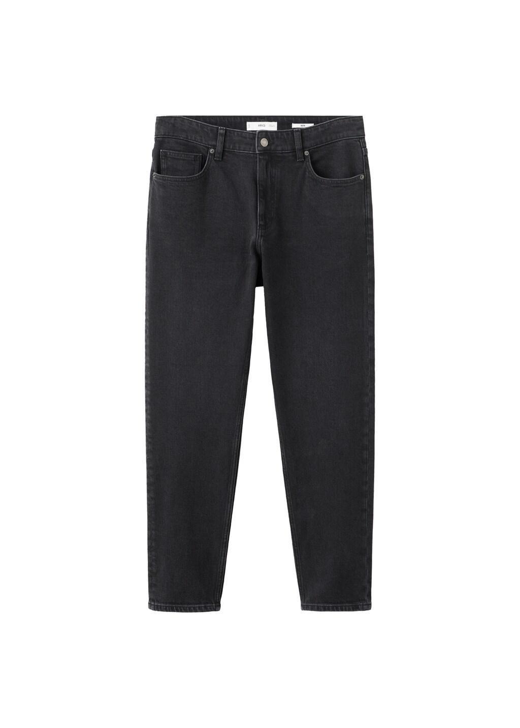 Grey Ben Cropped Tapered-Fit Jeans, Open Grey, large image number 8