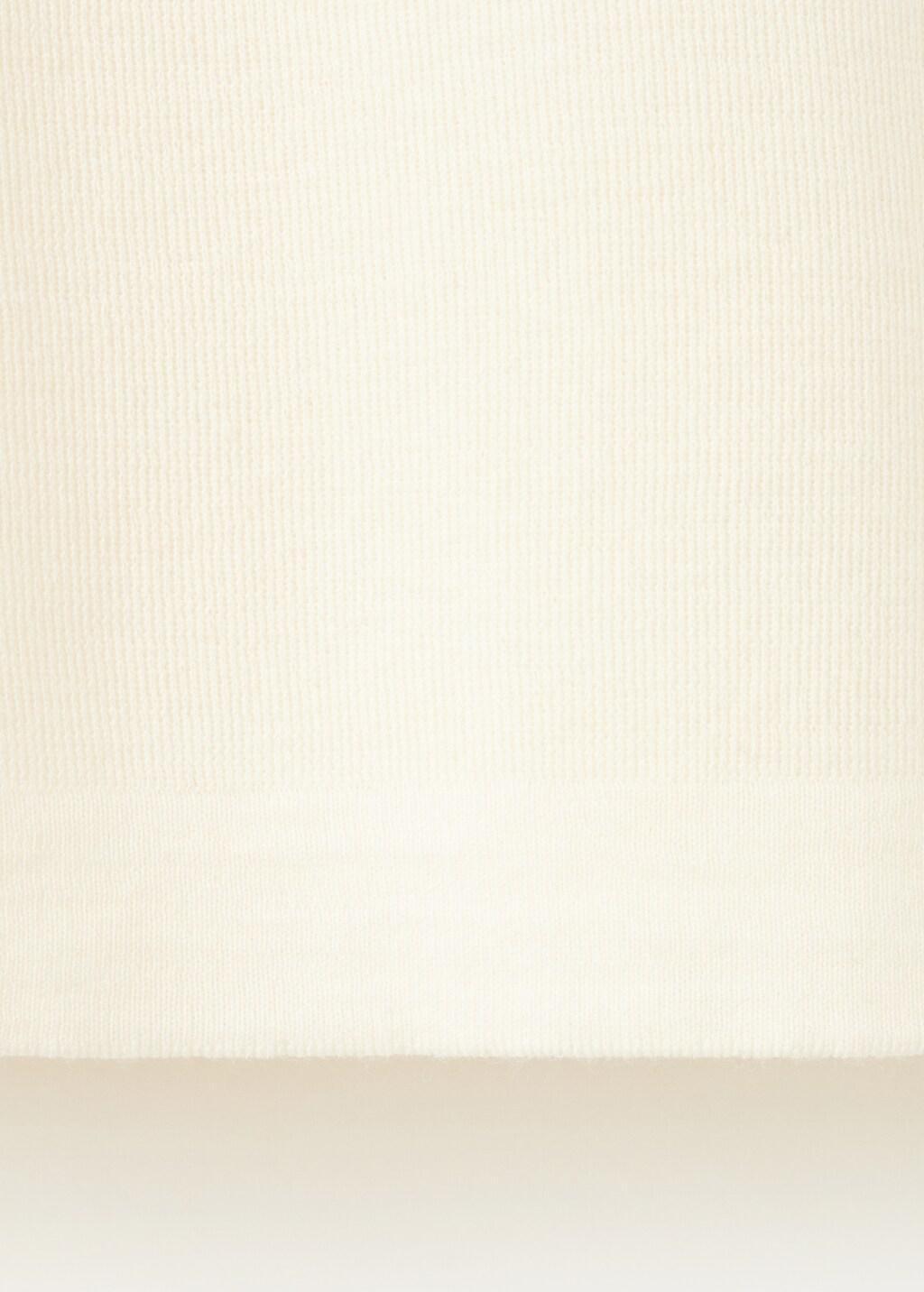 Beige Short-Sleeved Wool Sweater, Light Beige, large image number 5