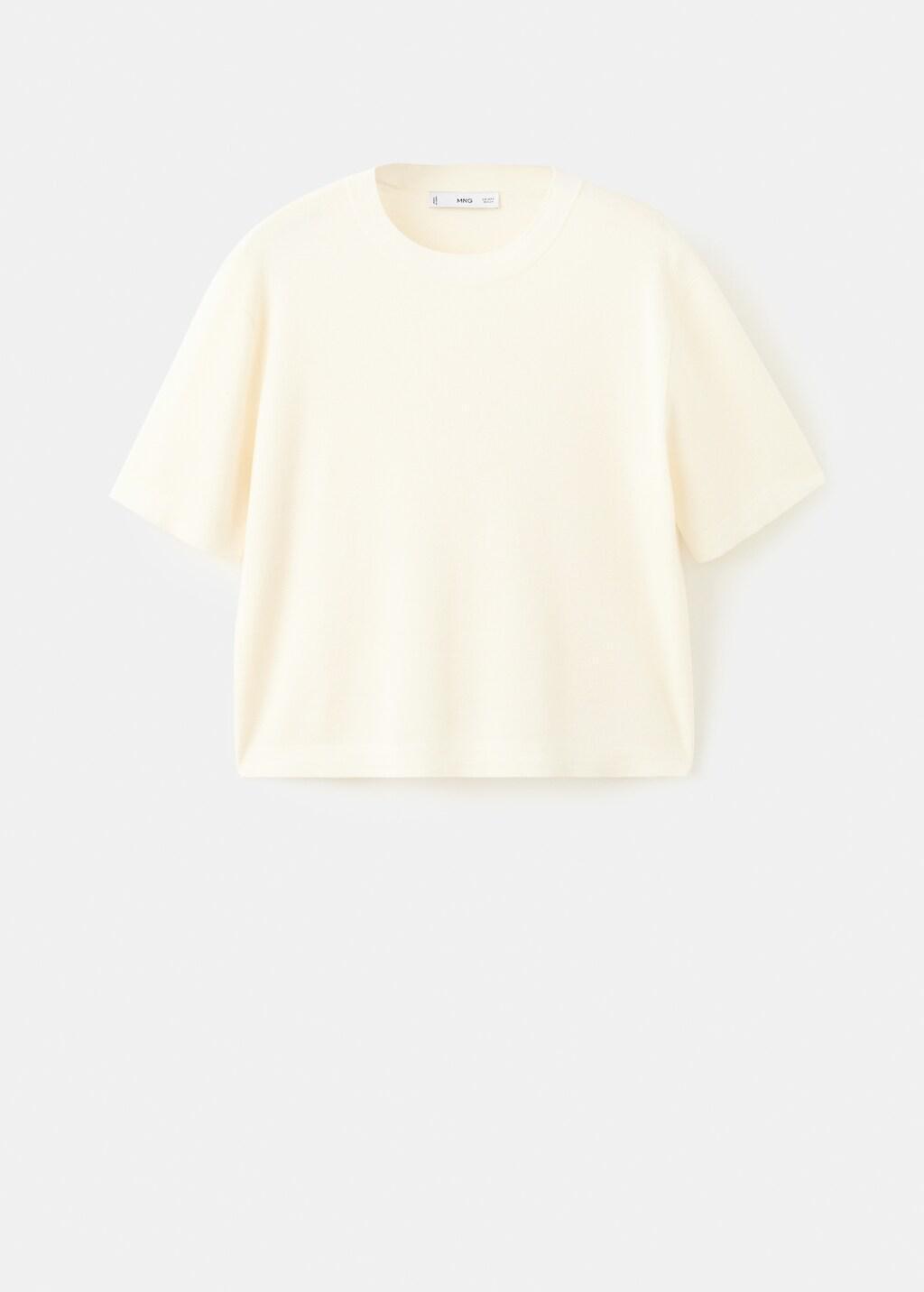 Beige Short-Sleeved Wool Sweater, Light Beige, large image number 8