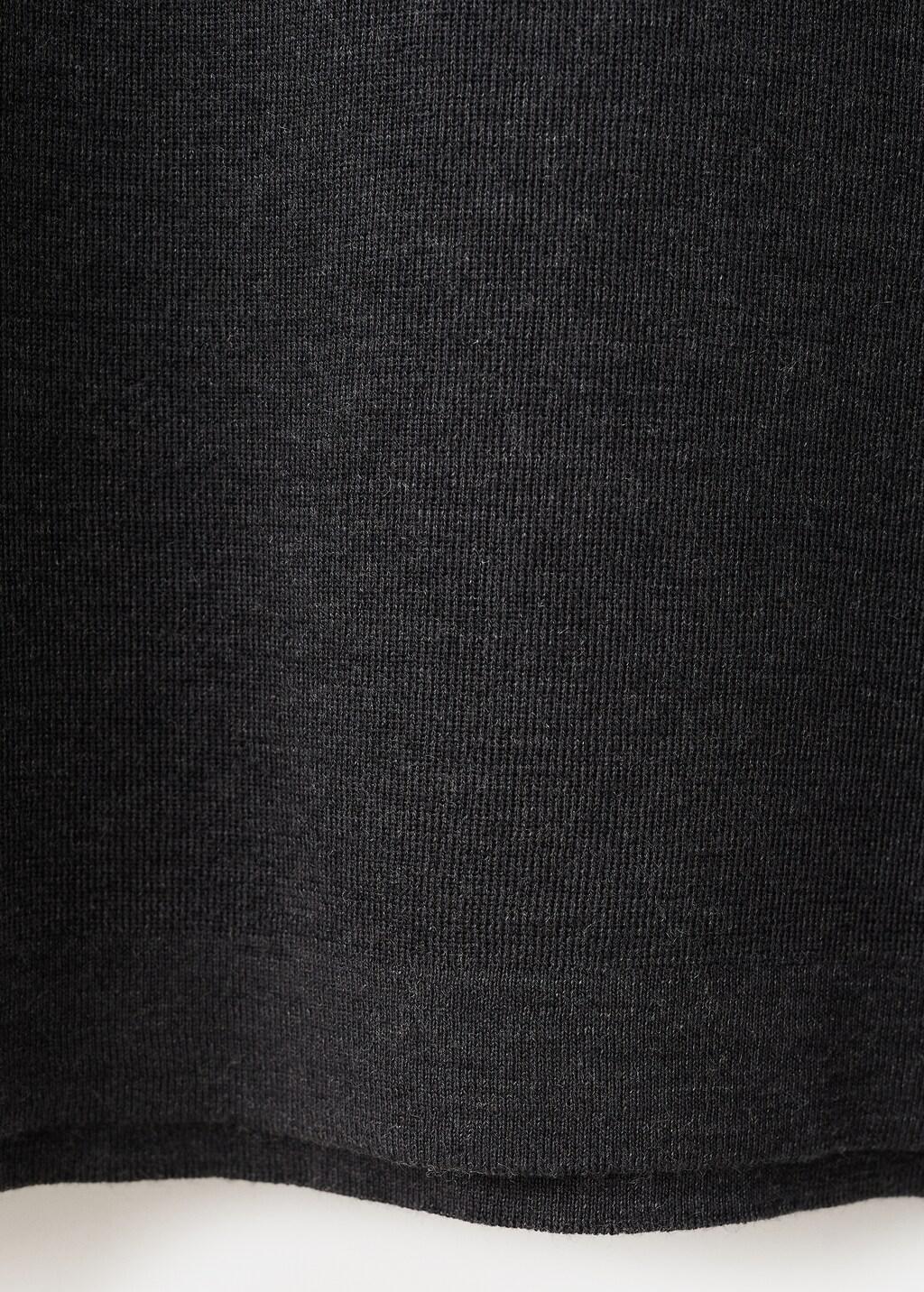 Grey Short-Sleeved Wool Sweater, Medium Grey, large image number 5