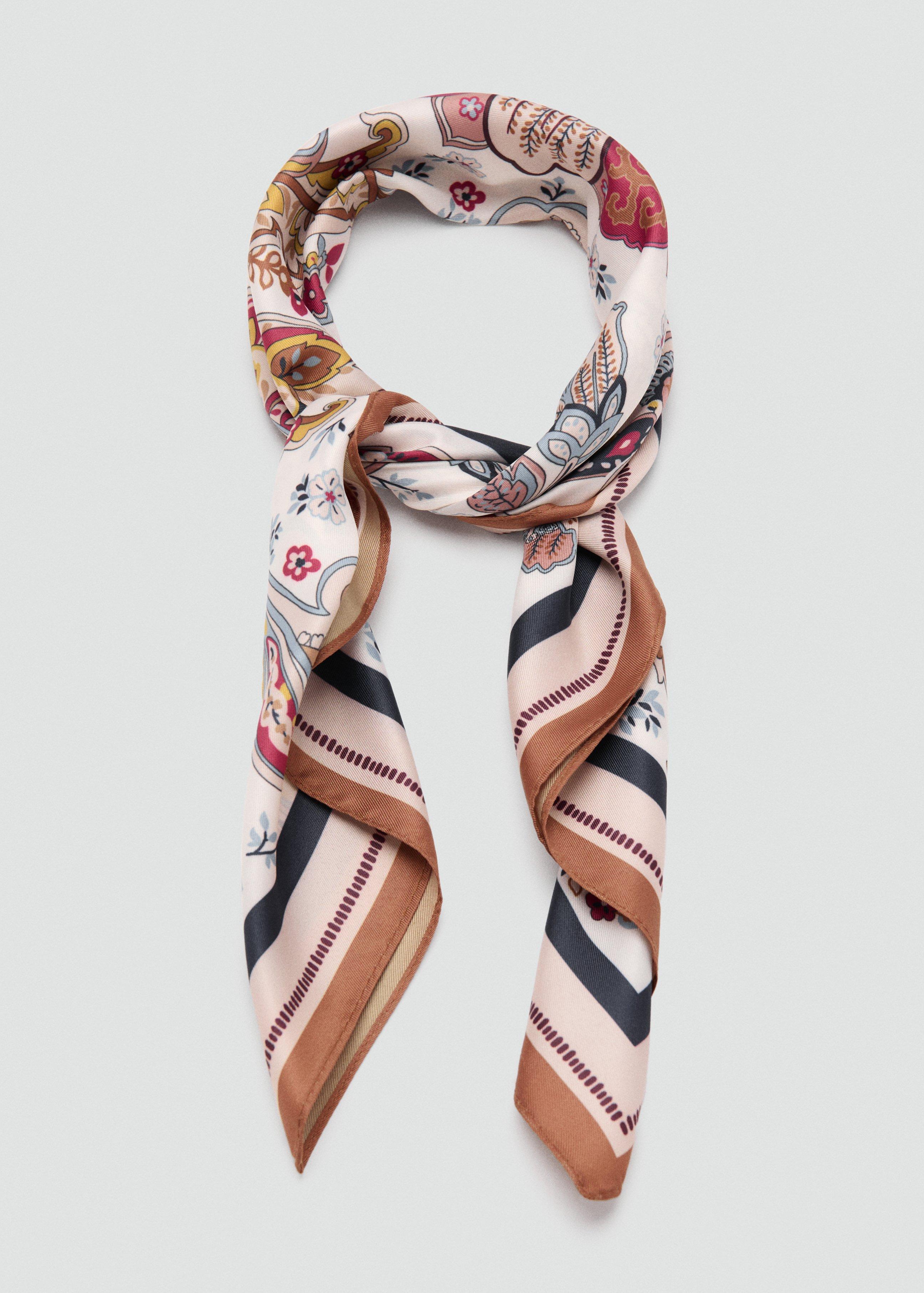 Pink Combined Design Scarf, Pink, medium