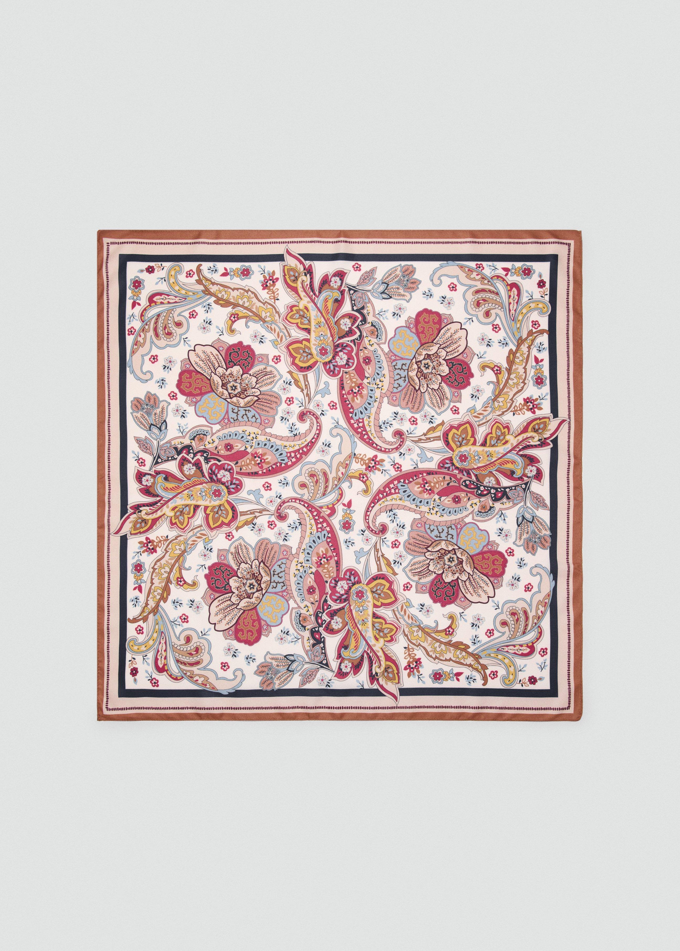 Pink Combined Design Scarf, Pink, medium