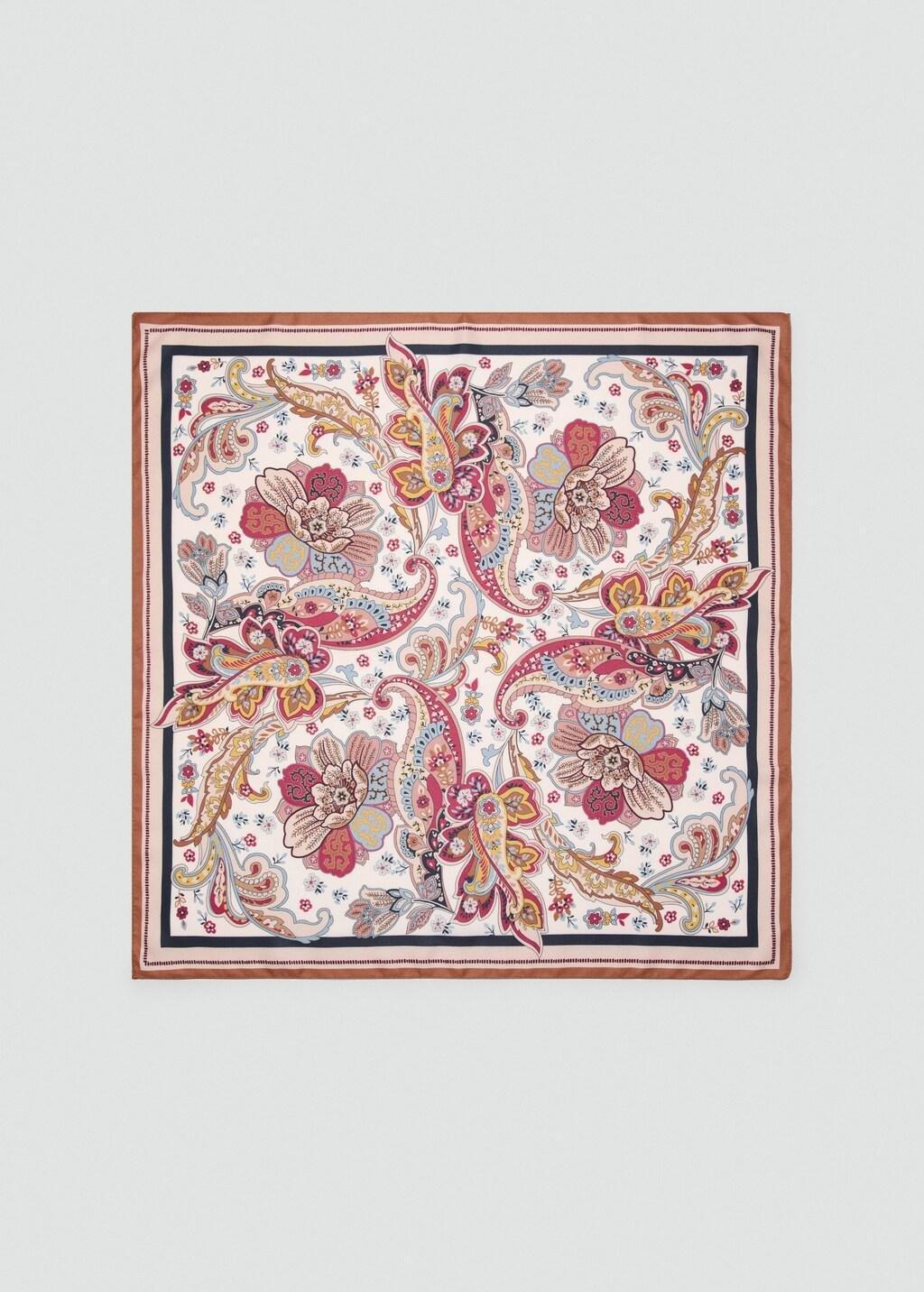 Pink Combined Design Scarf, Pink, large image number 7