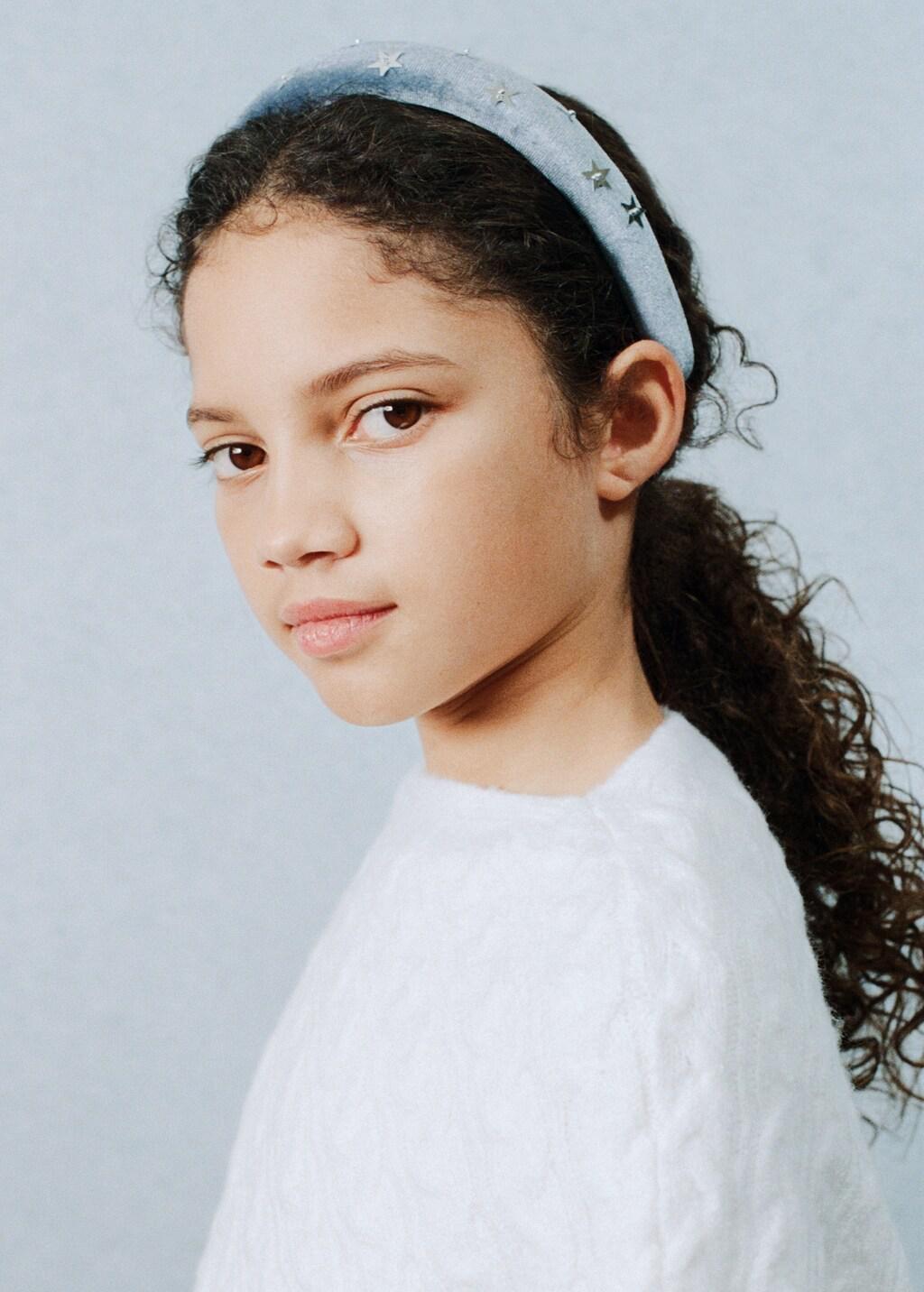 LT-PASTEL BLUE Velvet stars headband, Kids Girl, Light-Pastel Blue, medium