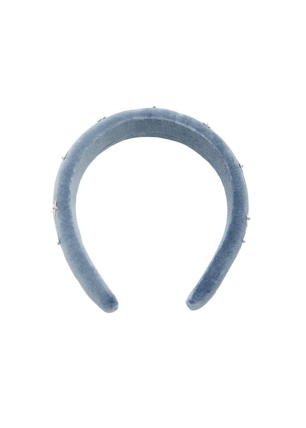 LT-PASTEL BLUE Velvet stars headband, Kids Girl, Light-Pastel Blue, medium