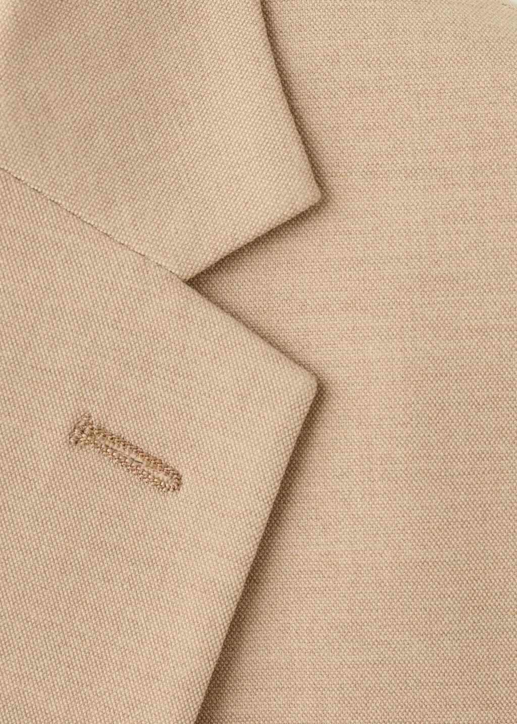 Beige Super Slim-Fit Suit Jacket In Stretch Fabric, Light Beige, medium