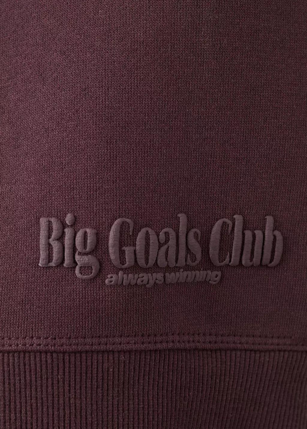 Red Printed Embossed Sweatshirt, Kids Boys, Dark Red, large image number 1