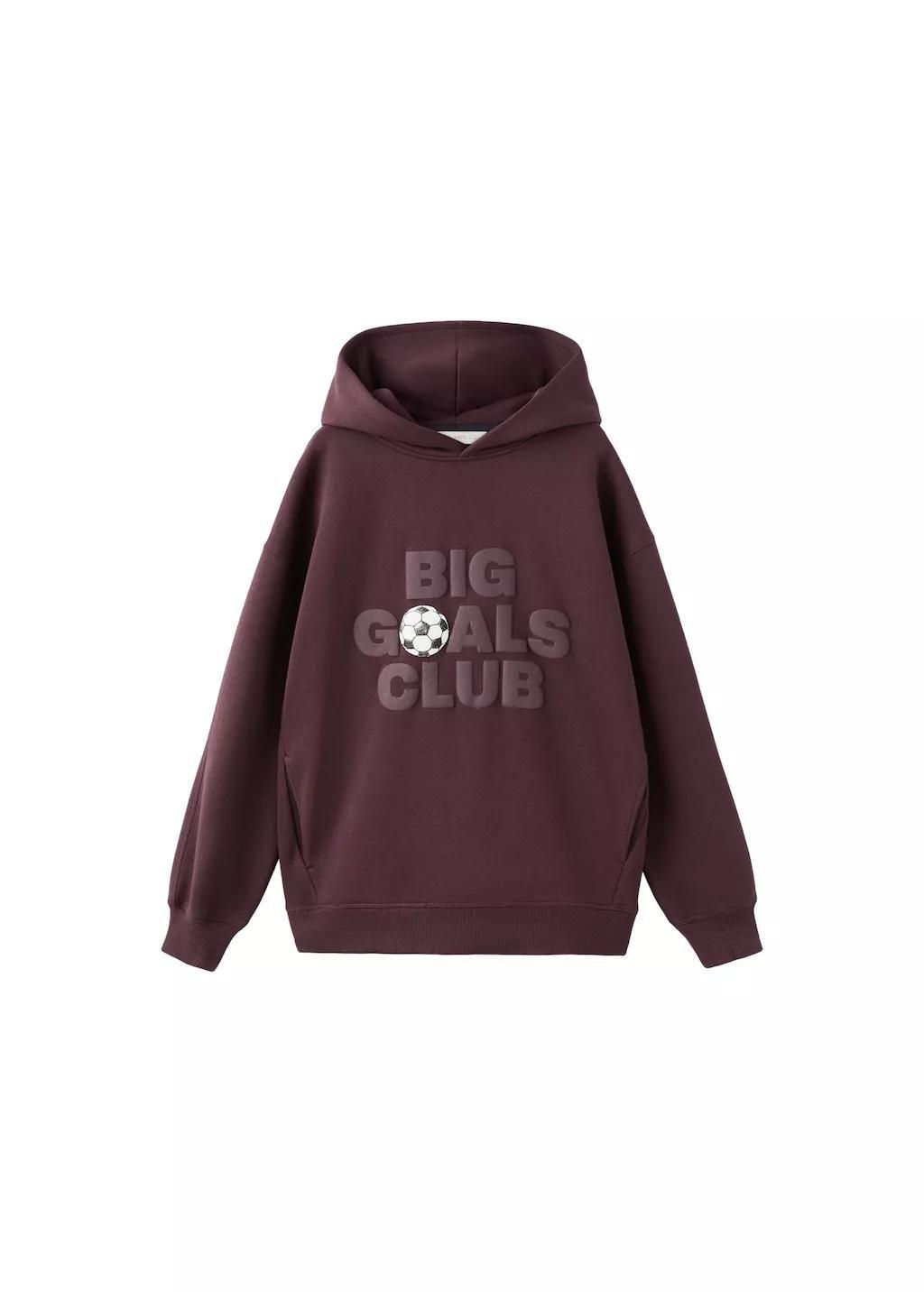 Red Printed Embossed Sweatshirt, Kids Boys, Dark Red, large image number 6