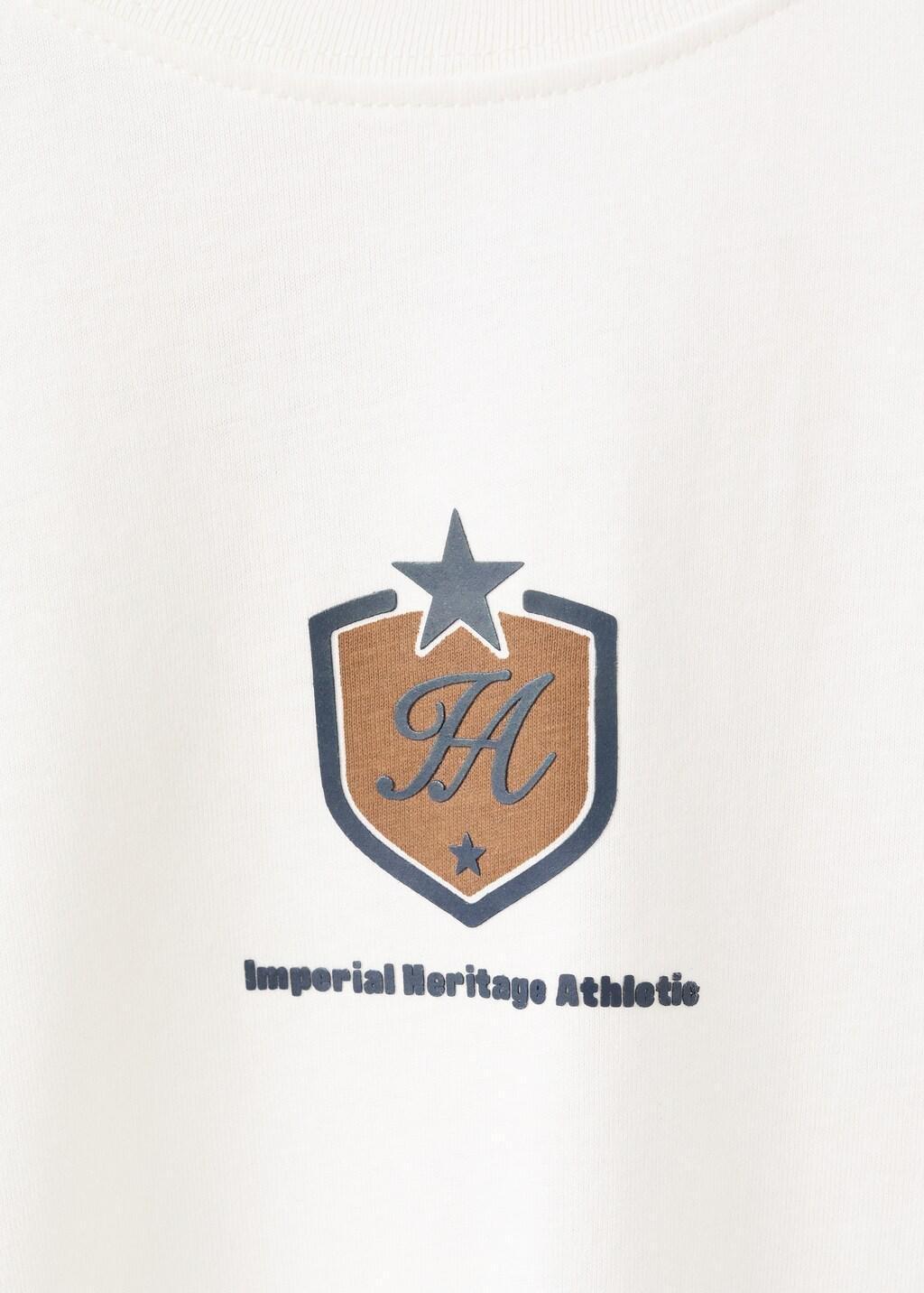 White Printed Cotton-Blend T-Shirt, Kids Boys, Natural White, large image number 0