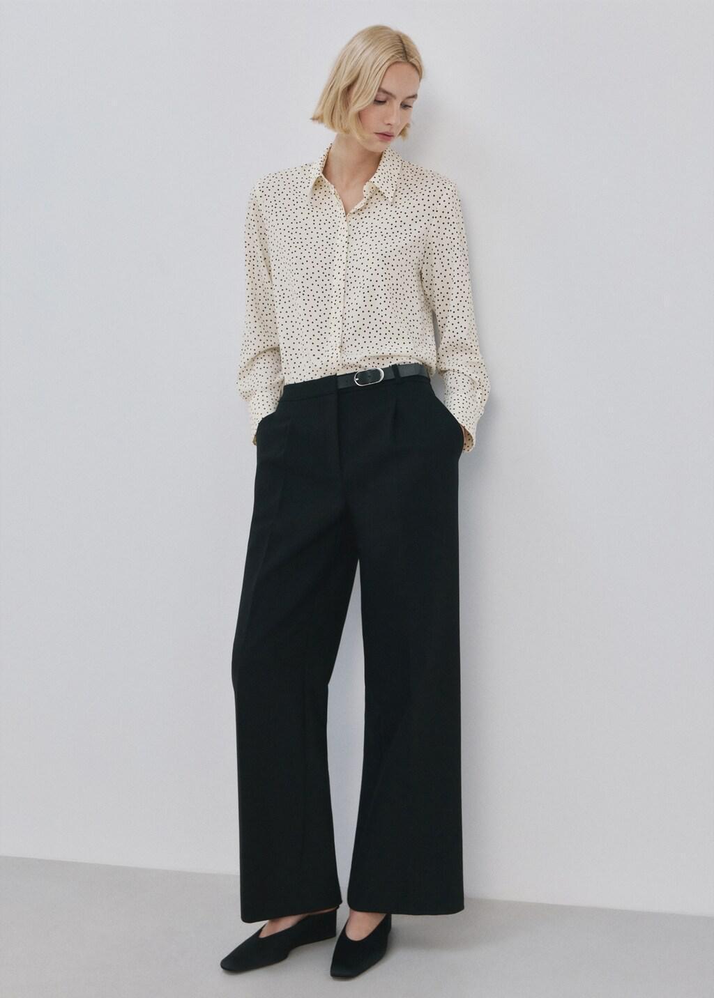 Beige Printed Straight Shirt, Light Beige, large image number 0