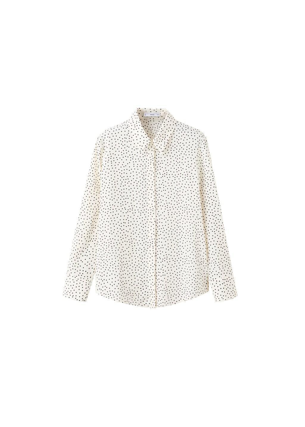 Beige Printed Straight Shirt, Light Beige, large image number 7