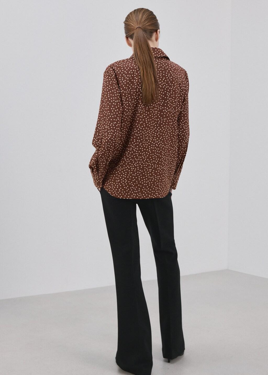 Brown Printed Straight Shirt, Medium Brown, large image number 2