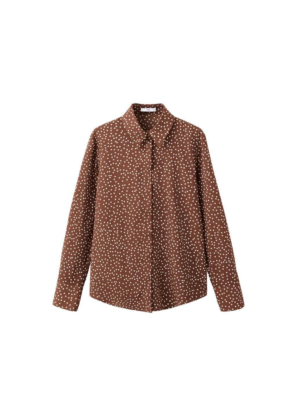 Brown Printed Straight Shirt, Medium Brown, large image number 7