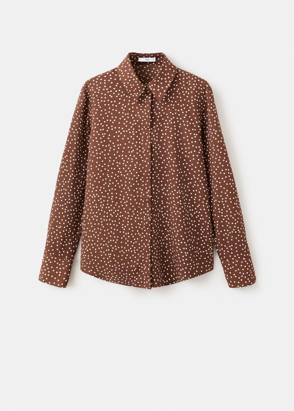 Brown Printed Straight Shirt, Medium Brown, large image number 8
