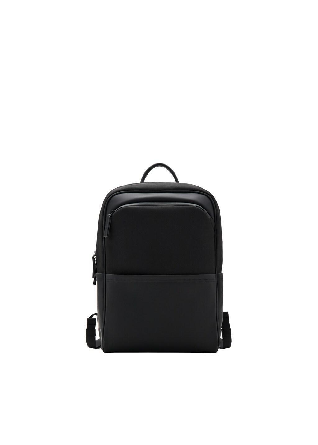 Black Multi-Functional Backpack With Pockets, Black, large image number 2