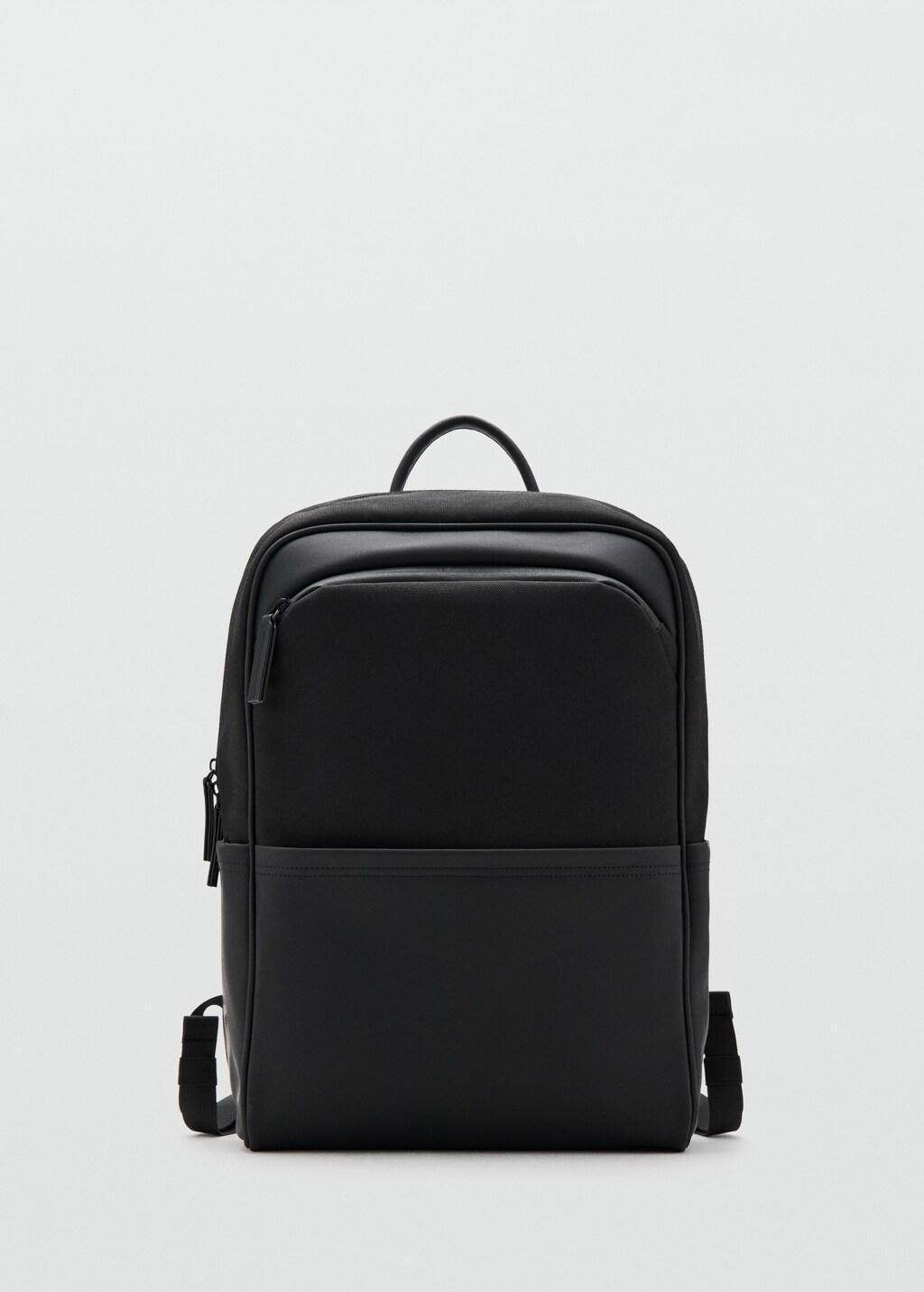 Black Multi-Functional Backpack With Pockets, Black, large image number 3