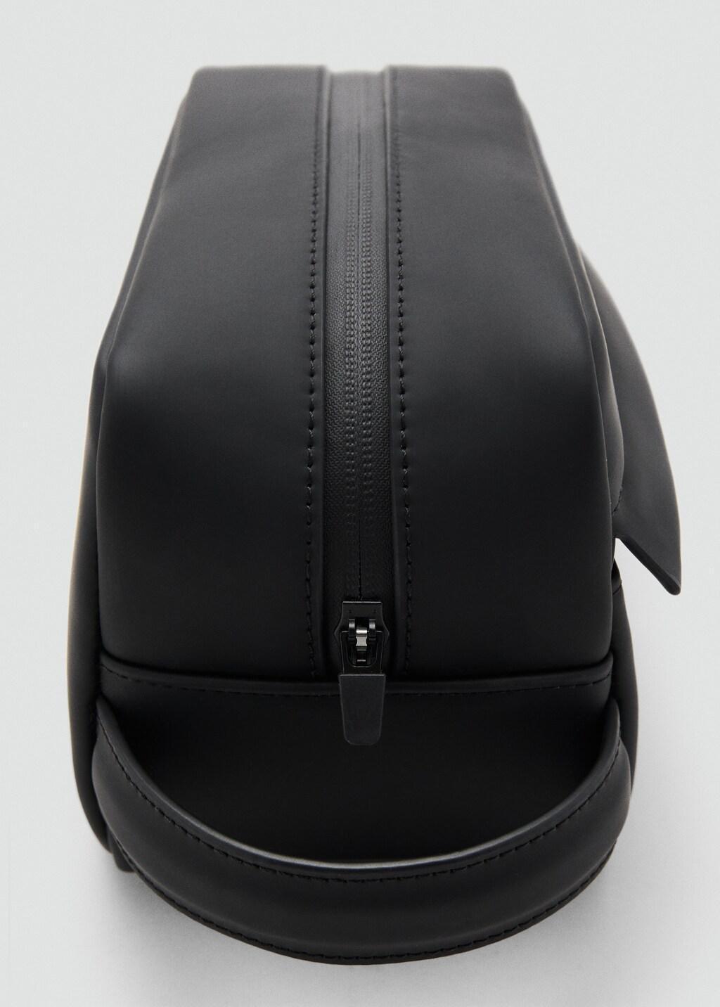 BLACK Zipped pebbled cosmetic bag, Black, large image number 1