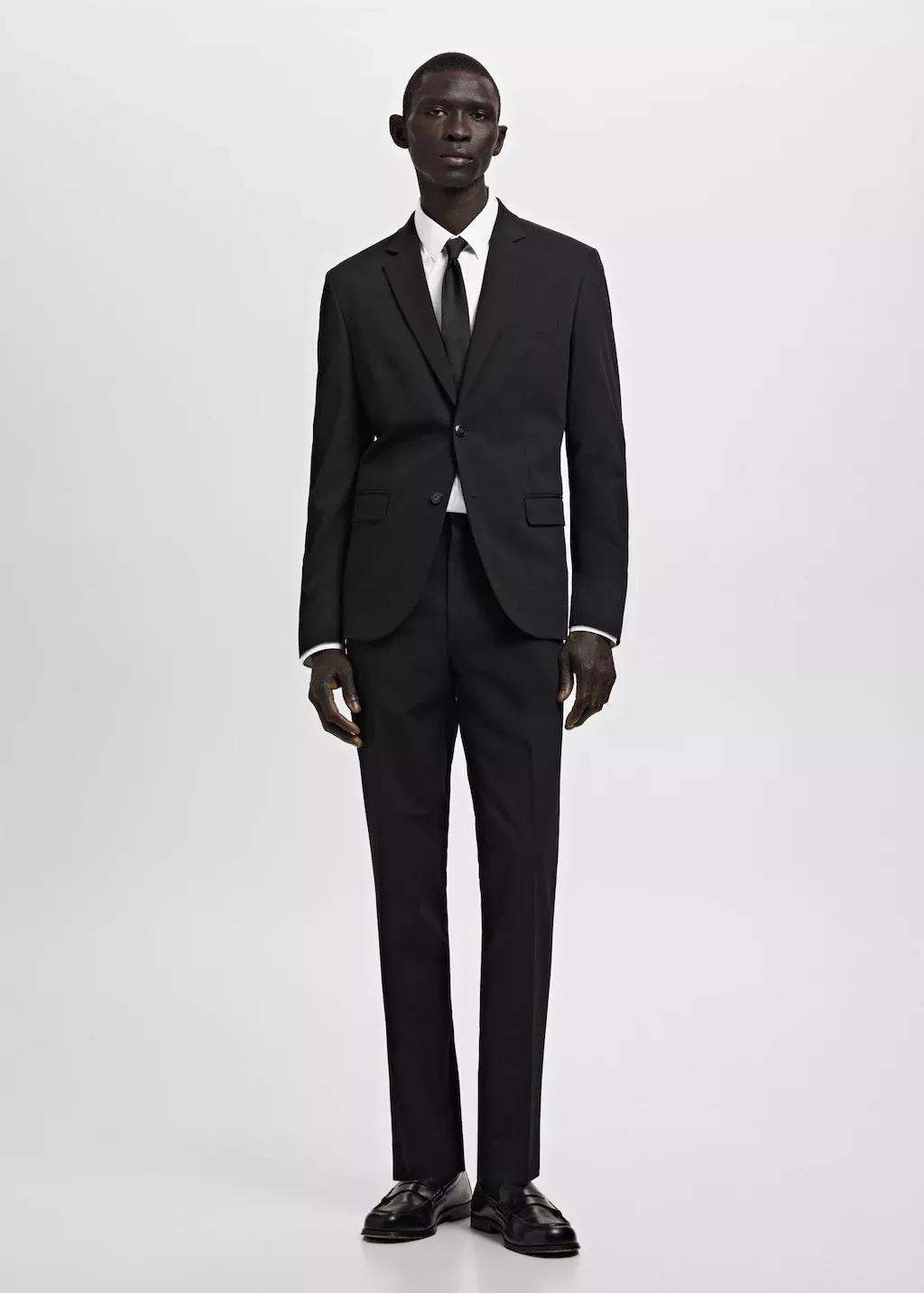White Slim Fit Cotton Suit Shirt, White, large image number 0
