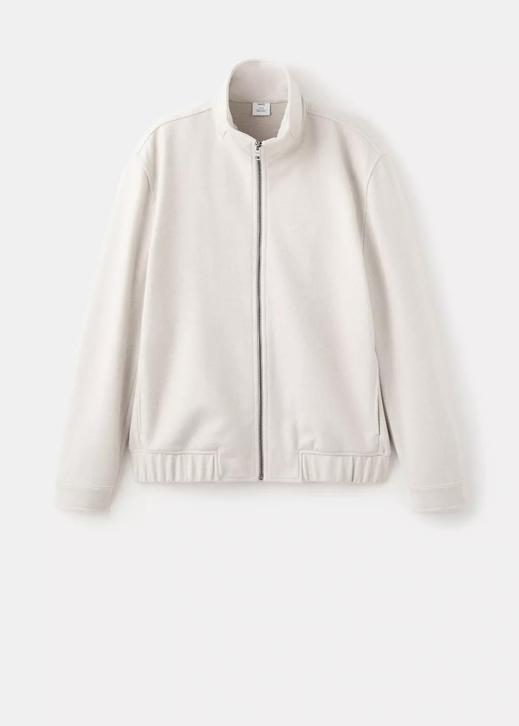 Brown Regular-Fit Zip Jacket, Light Pastel Brown, large image number 7