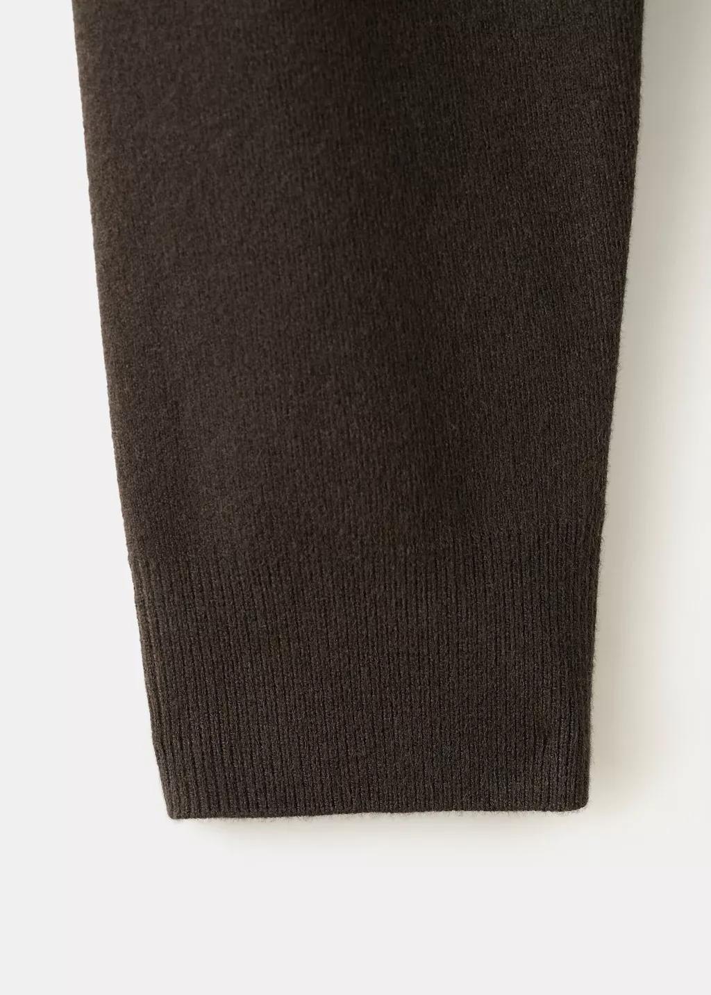 Brown Combined Shirt-Collar Sweater, 0201_32, large image number 5