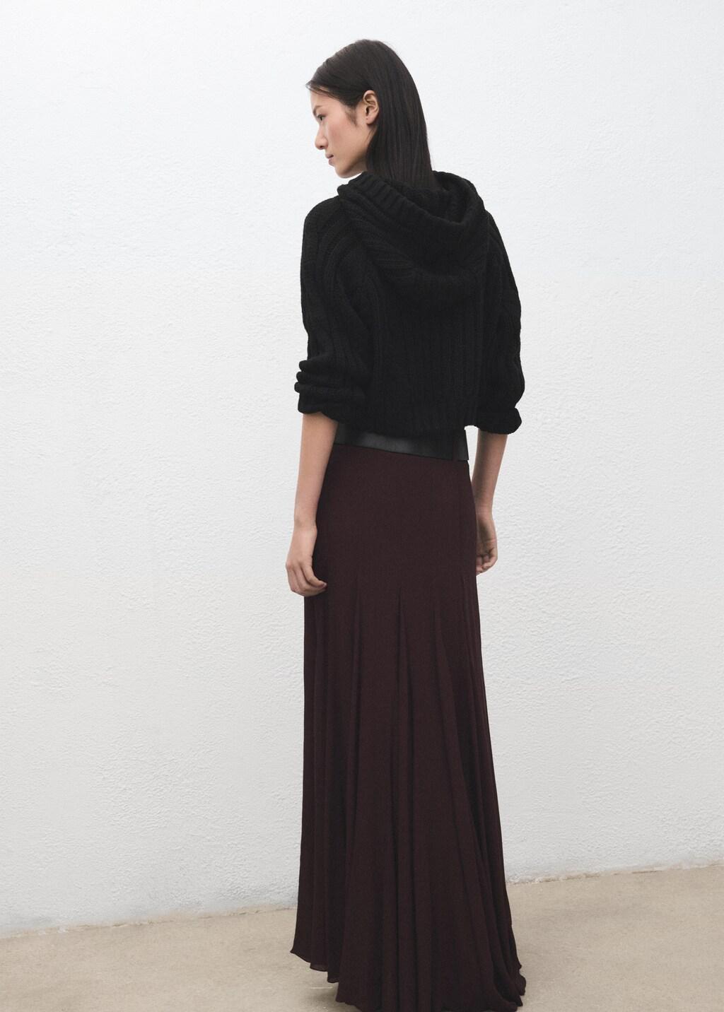 Black Double-Breasted Jacket With Buttons, Black, large image number 2