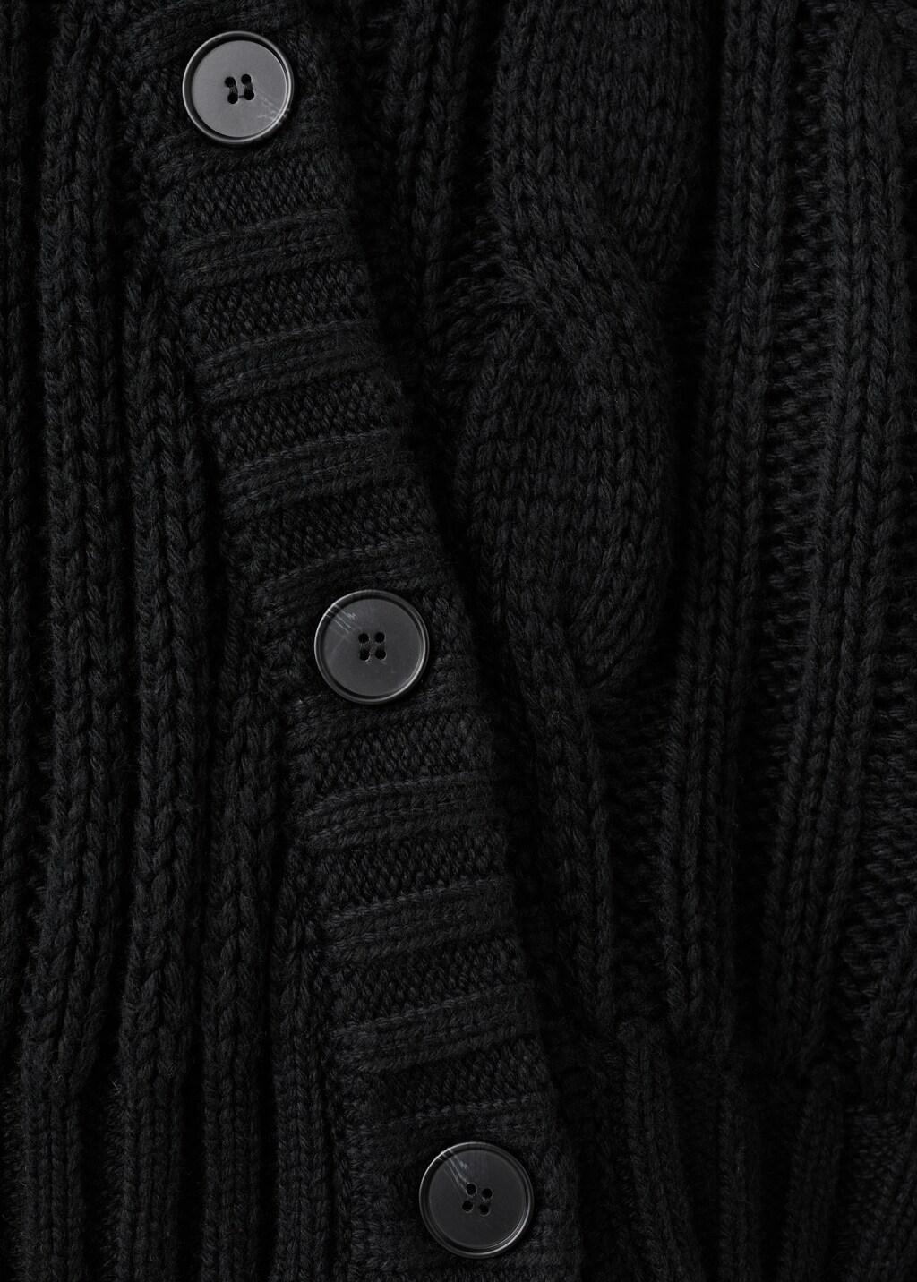 Black Double-Breasted Jacket With Buttons, Black, large image number 5