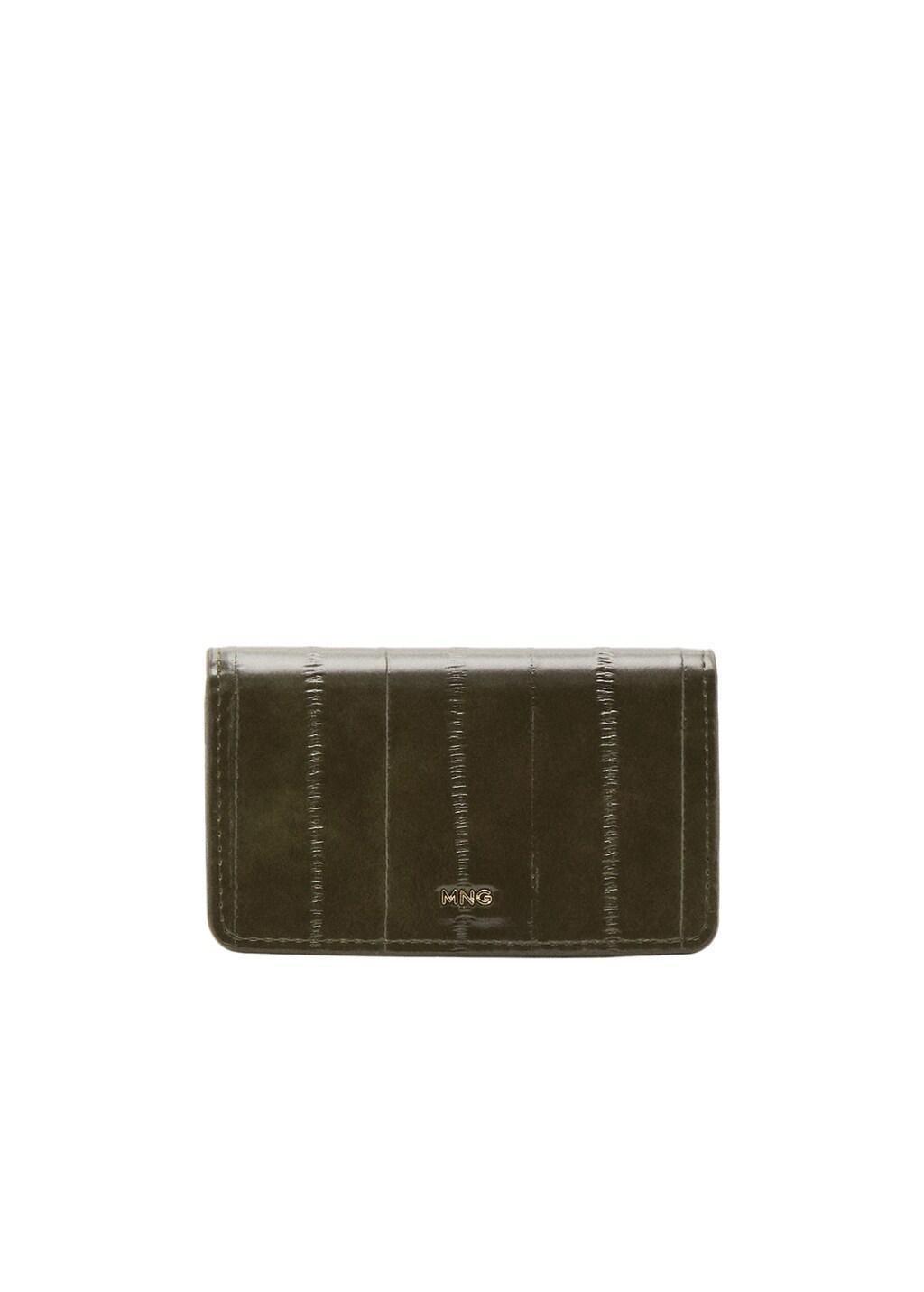 Khaki Small Textured Wallet, Beige - Khaki, large image number 2
