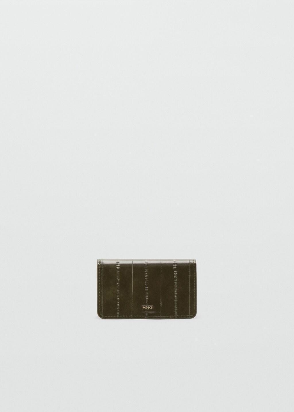 Khaki Small Textured Wallet, Beige - Khaki, large image number 3