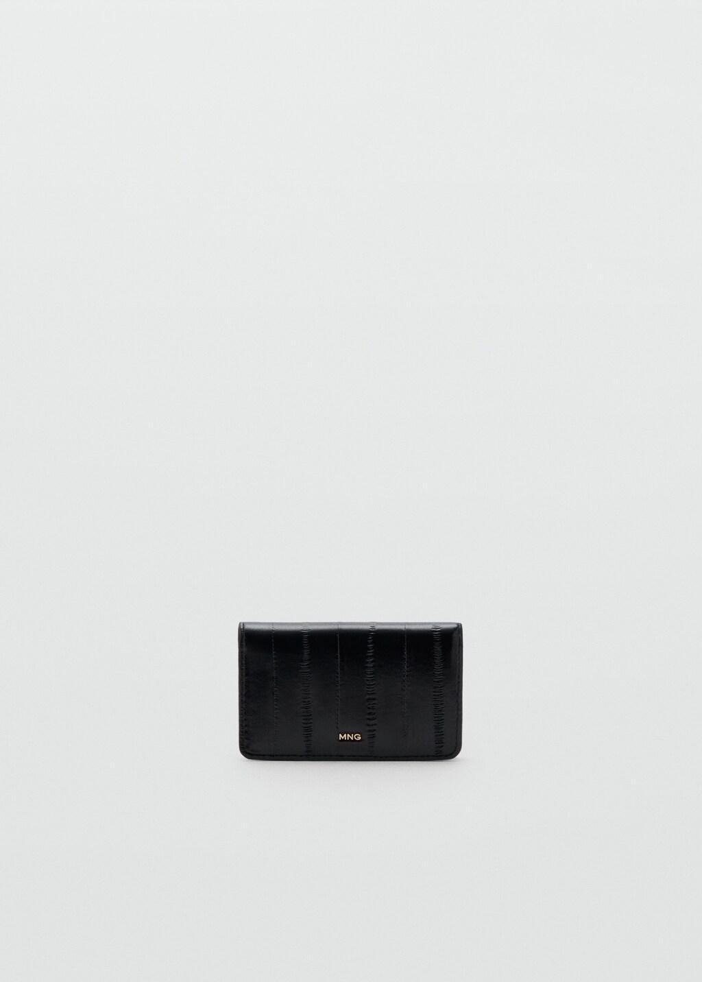 Black Small Textured Wallet, 0201_99, large image number 3