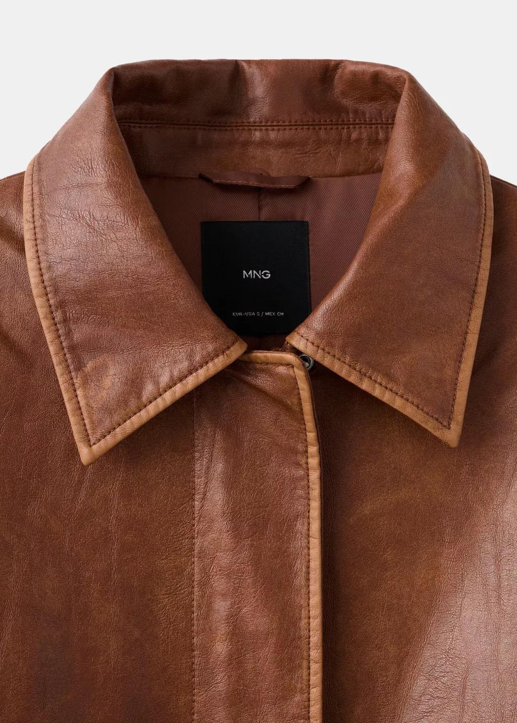 Brown Oversized Jacket With Borg Collar, 0201_30, large image number 3