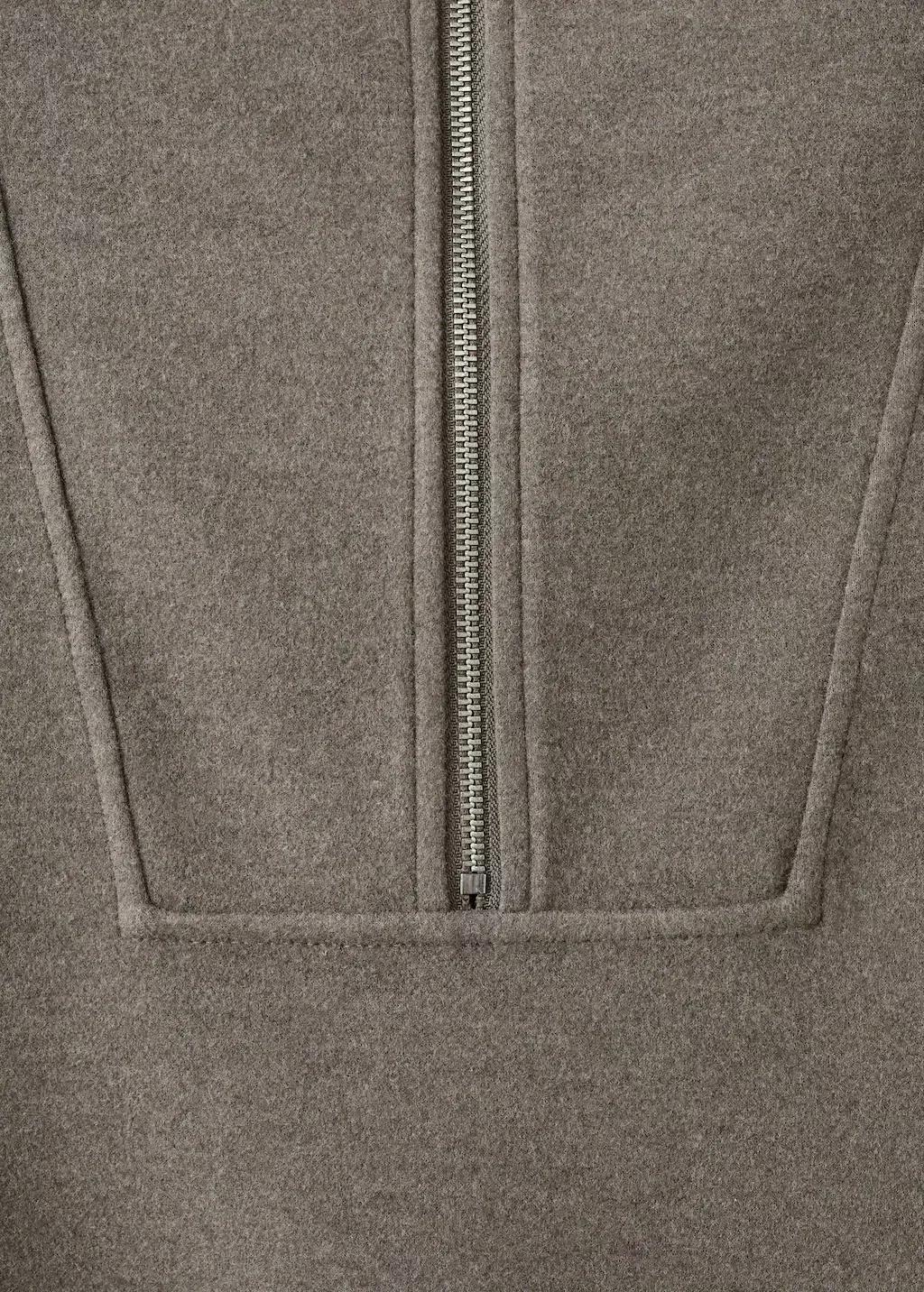 Brown Zip Turtleneck Sweatshirt, Medium Brown, large image number 11