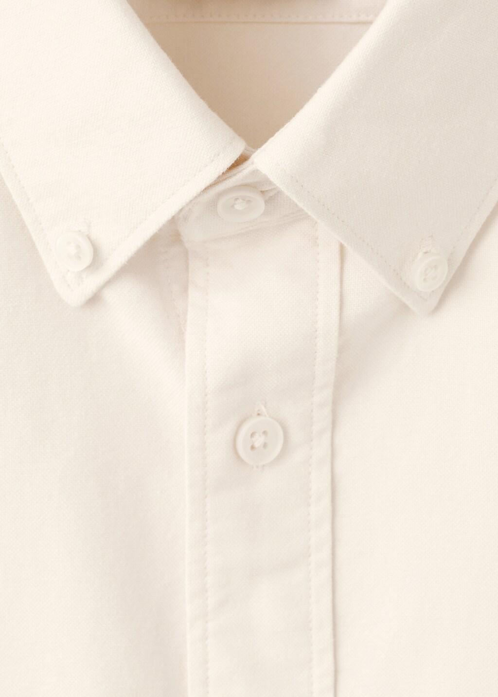 Yellow Cotton Oxford Shirt, Yellow, large image number 1